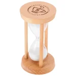 Sanduhr mit Holzrahmen und Sand, 5 Minuten Timer.