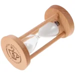 Klassische Sanduhr aus Holz und Glas, 5 Minuten, ideal für Zeitmessung und Dekoration.