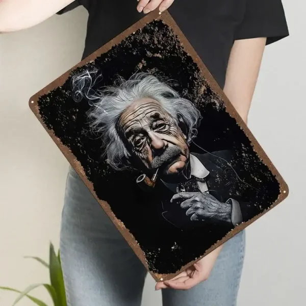Hochwertiges Kunstwerk eines Einstein-Science-Gadgets, das wissenschaftliche Kreativität und künstlerischen Ausdruck vereint, ideal für Dekorationen und Sammler.