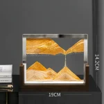 Dekorativer mineralischer Landschaftsrahmen mit Sand- und Steinstrukturen, ideal für wissenschaftliche Dekorationen und moderne Inneneinrichtung.