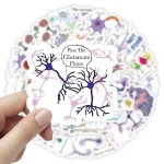 Illustration von Neuronen im Gehirn mit einer Sprechblase, die "Pass the Glutamate Please" sagt, auf einem wissenschaftlichen Poster oder Lernmaterial.