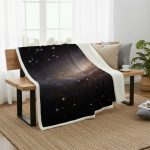 Dekorative Decke mit Sternenhimmel-Motiv, perfekt für Wohnzimmer oder Schlafzimmer, bringt eine kosmische Atmosphäre in Ihr Zuhause.