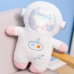 Spielzeugaffe in Astronauten-Design mit reflektierendem Visier.