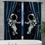 Fensterdekoration mit Raumfahrer-Motiv, ideal für Wissenschafts- und Weltraumfans, bringt eine kreative Atmosphäre in jedes Zimmer.