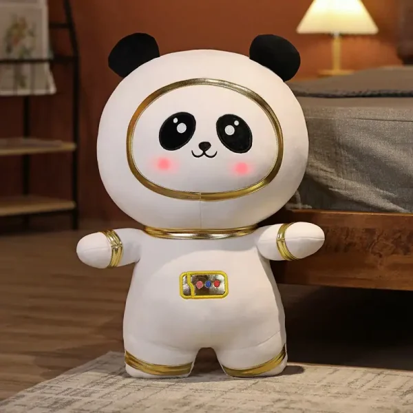 Niedlicher Weltraum-Panda in Astronautenanzug, ideal für Science-Fiction- und Tierliebhaber, perfekt als Dekoration oder Geschenk.