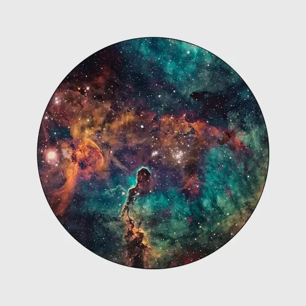 Faszinierender Blick auf einen bunten Sternenhimmel im Weltall mit Nebeln und Sternen, ideal für wissenschaftliche Dekorationen und Raumfahrt-Interessierte.