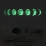 Mondphasen-Dekoration in leuchtendem Grün, ideal für wissenschaftliche oder dekorative Zwecke. Perfekt für Wohnzimmer, Schlafzimmer oder Büros, um eine faszinierende Mond-Atmosphäre zu schaffen.