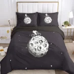 Schlafen Sie unter einer einzigartigen Mondlandschaft Bettwäsche mit Mond- und Sternmotiven, perfekt für Weltraum- und Astronomie-Enthusiasten.