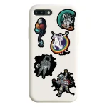 Kreative Raumfahrt-Sticker für Handyhülle mit Astronauten, Planeten, Einhorn und Weltraummotiven, ideal für Science-Fans und Weltraumliebhaber.