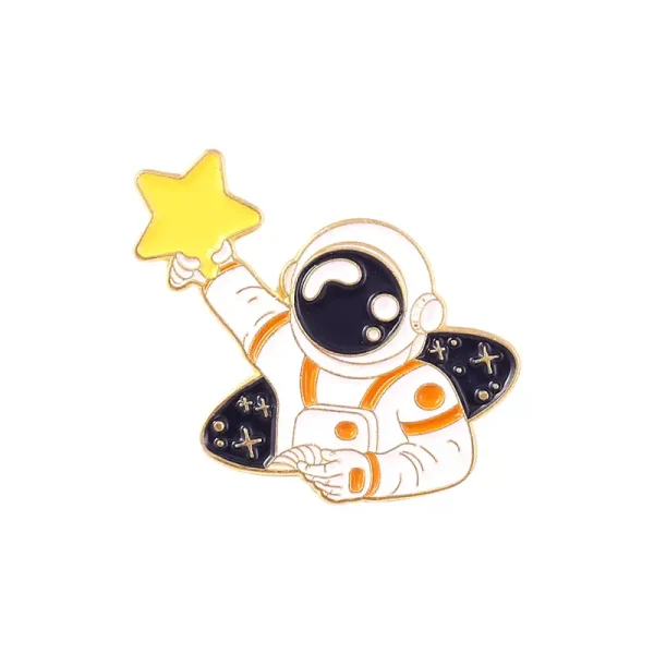 Niedliche Astronautenfigur mit Stern und Raumanzug, ideal für Wissenschafts- und Dekorationszwecke. Perfekt für Science-Gadgets und Raumfahrtliebhaber.