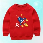 Kinderpullover mit Raketen-Design, ideal für kleine Astronauten.