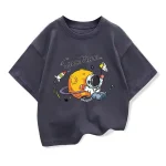 Kinder T-Shirt mit Weltraum-Motiv, Astronaut und Planeten, ideal für Science-Fans, bequem und stylisch.