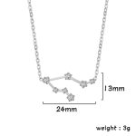 Elegante Halskette mit Sternbild-Design, bestehend aus funkelnden Kristallen und einer filigranen Kette, ideal für Wissenschafts- und Sternenliebhaber. Perfekt als Schmuckstück oder Geschenk.