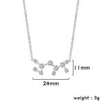 Elegante Halskette mit Sternbild-Design, verziert mit kleinen Diamanten, Maße 24mm x 11mm, Gewicht 3g, ideal für Wissenschafts- und Sternenliebhaber.