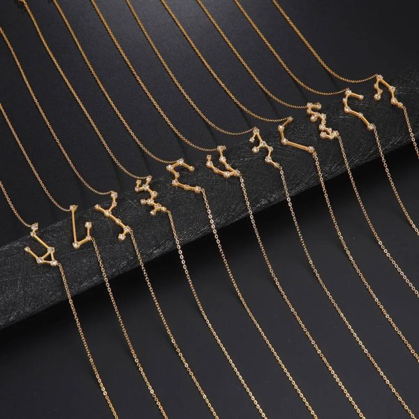 Elegante Goldarmbänder mit Sternzeichen-Symbolen, perfekt für Schmuckliebhaber und Astrologie-Fans. Hochwertige Verarbeitung, ideal als Geschenk oder persönliches Accessoire.