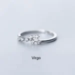 Eleganter Virgo-Sternzeichenring mit funkelnden Zirkonias, perfekt für Astrologie-Liebhaber und als Geschenk.