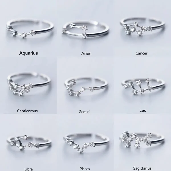 Elegantes Sternzeichen-Armband mit Kristallen, jedes Symbol repräsentiert ein Sternzeichen, ideal als Schmuckstück oder Geschenk für Astrologie-Liebhaber.