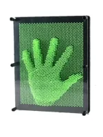 LED-Lichtpaneel mit Handmotiv, leuchtend grün, modernes wissenschaftliches Dekor, ideal für Technik- und Wissenschaftsdekorationen.