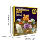 Wissenschaftliches Kristall-Dig-Set mit bunten Mineralien und Steinen, ideal für Kinder und Sammler, fördert das Lernen über Geologie und Mineralien.