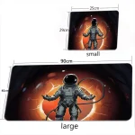 Hochwertiges Wandbild mit Astronaut im Weltraum.
