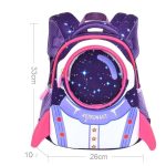 Kinder-Rucksack mit Astronauten-Design, Sternen und Raumfahrt-Motiv, perfekt für Schule und Freizeit, in lebendigen Farben, Maße: 26x33x10 cm.