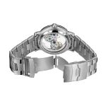 Hochwertige mechanische Armbanduhr mit sichtbarem Uhrwerk, Edelstahlarmband und transparentem Gehäuse, ideal für Uhrenliebhaber und Wissenschafts-Enthusiasten.