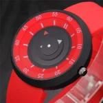 Roter Timer mit Drehknopf, ideal für wissenschaftliche Experimente und Dekorationen im Labor oder Zuhause.