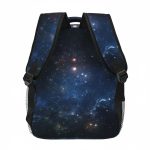 Rucksack mit Weltraum-Design, zeigt einen Sternenhimmel mit Galaxien und Sternen, ideal für Wissenschafts- und Astronomie-Enthusiasten.