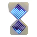 Modernes LED-Schachbrett mit blauen Lichtern, ideal für Dekorationen und wissenschaftliche Präsentationen.