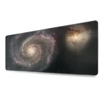 Hochwertiges Wandbild eines galaktischen Himmels mit Spiralgalaxie und Nebeln, ideal für Wissenschafts- und Dekorationsliebhaber.