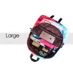Großer Wissenschaftsrucksack mit Galaxy-Design, ideal für Schule und Freizeit, bietet viel Stauraum für Bücher, Laptop und Zubehör.