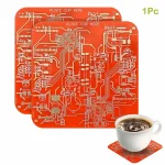 Kunststoffuntersetzer in Form eines Schaltkreises, ideal für Technik- und Wissenschaftsdekoration, passend für Tassen und Getränke.