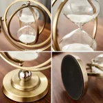 Eleganter Sanduhr-Globus aus Glas und Metall, ideal als wissenschaftliches Dekorationsstück oder Geschenk.