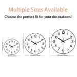 Dekorative Wanduhr in drei Größen, ideal für moderne Raumgestaltung, mit klaren Ziffern und stilvollem Design. Perfekt für Wohnzimmer, Büro oder Küche.