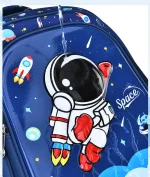 Raumfahrt-Rucksack mit Astronauten-Design, ideal für Kinder, mit Weltraum-Motiven und Raketen, perfekt für Schule und Abenteuer.