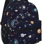 Rucksack mit Weltraummotiv, ideal für Kinder, mit Planeten, Sternen und Galaxien, perfekt für Schule und Freizeit.