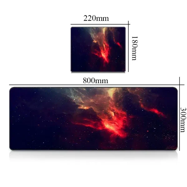 Hochwertiges Wandbild eines Sternenhimmels mit Nebeln und Sternen, Maße 800x300mm, ideal für Wissenschafts- und Dekorationsliebhaber.