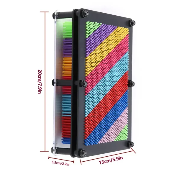 Magnetisches Bead-Display mit bunten Kugeln in diagonaler Anordnung, ideal für wissenschaftliche Dekorationen und Lernzwecke.