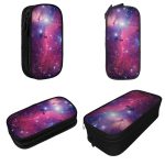Schulranzen-Set mit Weltraum-Motiv, inklusive Rucksack, Federmäppchen und Etui, ideal für Kinder, mit farbenfrohem Galaxie-Design.
