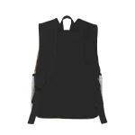 Schwarzer Rucksack mit wissenschaftlichen Elementen, ideal für Technik- und Wissenschaftsbegeisterte, perfekt für Schule, Uni oder Freizeit.