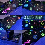 Hochwertige elektronische Schaltkreise mit leuchtenden LEDs, ideal für Wissenschaftsdekorationen und Gadgets. Perfekt für Technikliebhaber und moderne Raumgestaltung.