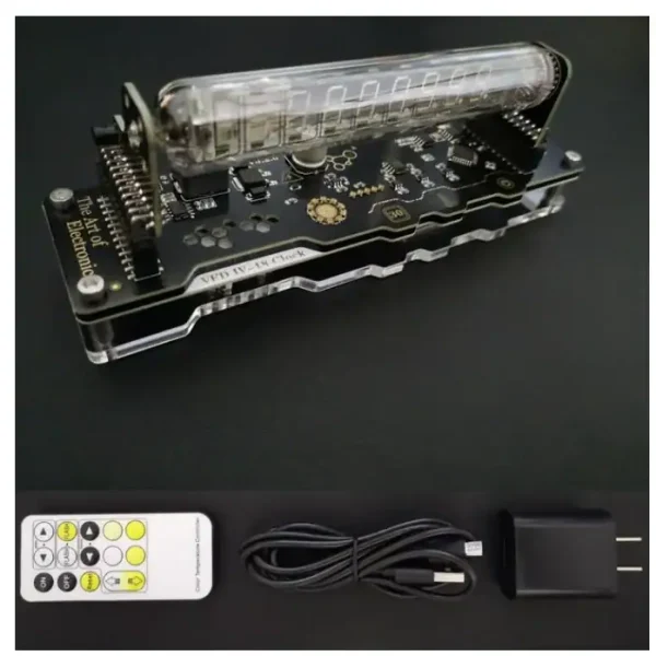 Elektronisches Experimentierboard mit LED-Leuchtanzeige, Kabel und Netzadapter, ideal für wissenschaftliche Bildungsprojekte und technische Experimente.