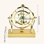 Dekoratives metallisches Sternenmodell mit beweglichen Planeten und Kugeln, ideal für Wissenschafts- und Dekorationszwecke, Höhe ca. 22,5 cm.