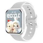 Kinderuhr mit niedlichem Hasen-Design, digitaler Bildschirm, weiße Armbanduhr für Kinder, Spieluhr, Lernuhr, Geschenkidee für Kinder.