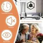 Stilvolle geometrische Wanduhr mit offener Rahmenkonstruktion, perfekt für moderne Wohnräume und als dekoratives Element.