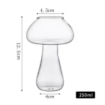 Transparente Glasvase im wissenschaftlichen Stil mit 250 ml Fassungsvermögen, ideal für Dekoration und wissenschaftliche Präsentationen, Maße: 12,5 cm hoch, 4,5 cm Durchmesser oben, 4 cm unten.