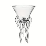 Elegantes Glas mit Tentakeln-Design, ideal für wissenschaftliche Dekorationen und Sammlerstücke, gefertigt aus transparentem Glas.