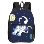 Rucksack mit Weltraum-Motiv, Astronauten-Design, Planeten und Mond, ideal für Kinder und Schüler, langlebig und bequem.