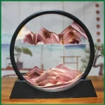 Dekoratives 3D-Mountain-Display in Kreisform, ideal für wissenschaftliche Dekorationen und moderne Raumgestaltung.