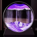 Faszinierendes wissenschaftliches Kunstobjekt mit Wasser, Licht und Farben, das eine beeindruckende visuelle Darstellung von Wasserbewegungen und Lichtreflexionen bietet.